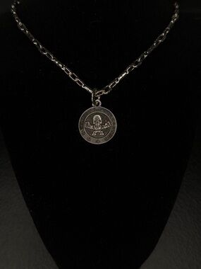 Chrome Hearts Foti Skull Detailed Link Chain Dogtatg Necklace Unisex